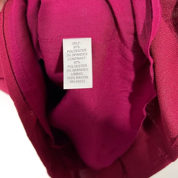 Tinley Road Women’s Size XS Red Burgundy Colorblock Peplum Sheath Mini Dress - Picture 6 of 10